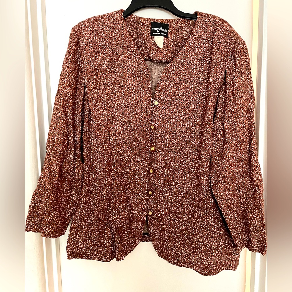 Gold buttons blouse